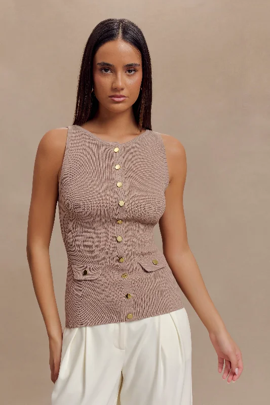 Sawyer Longline Top - Taupe Cool Women's Skate