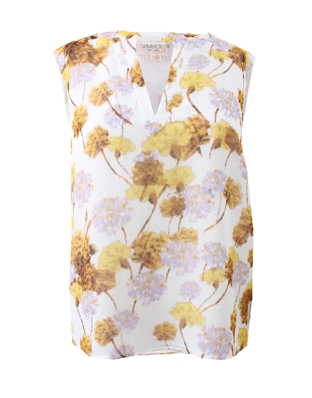 Floral Print Top Stylish Women's Tropical 