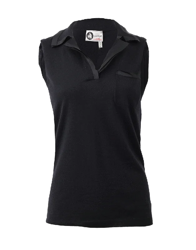 Silk Cashmere Polo Top Scandinavian