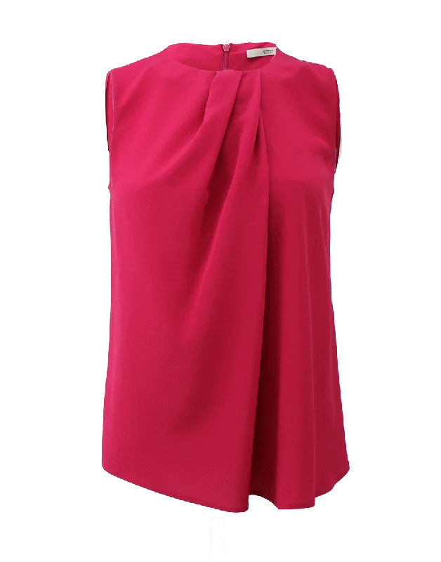 Single Pleat Blouse Stylish Women's Neon