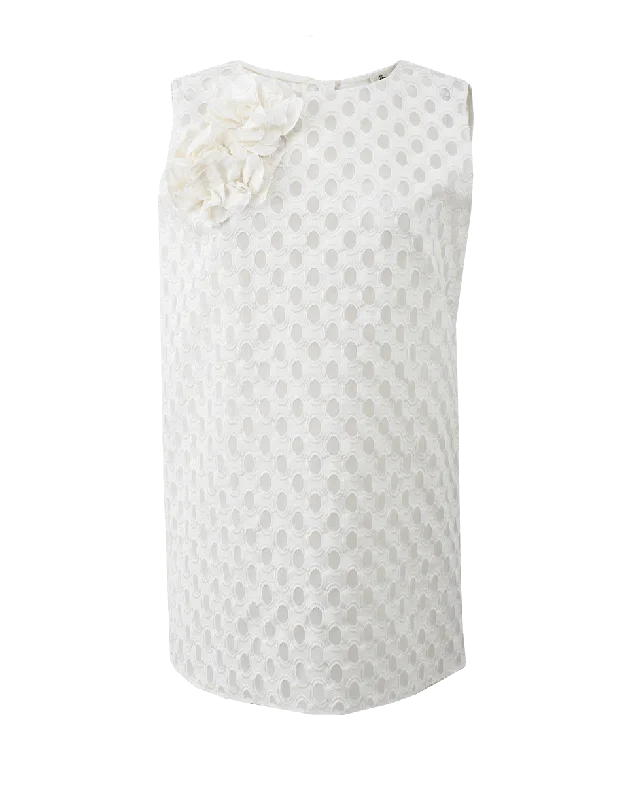 Flower Neck Top Dynamic Women's Moto