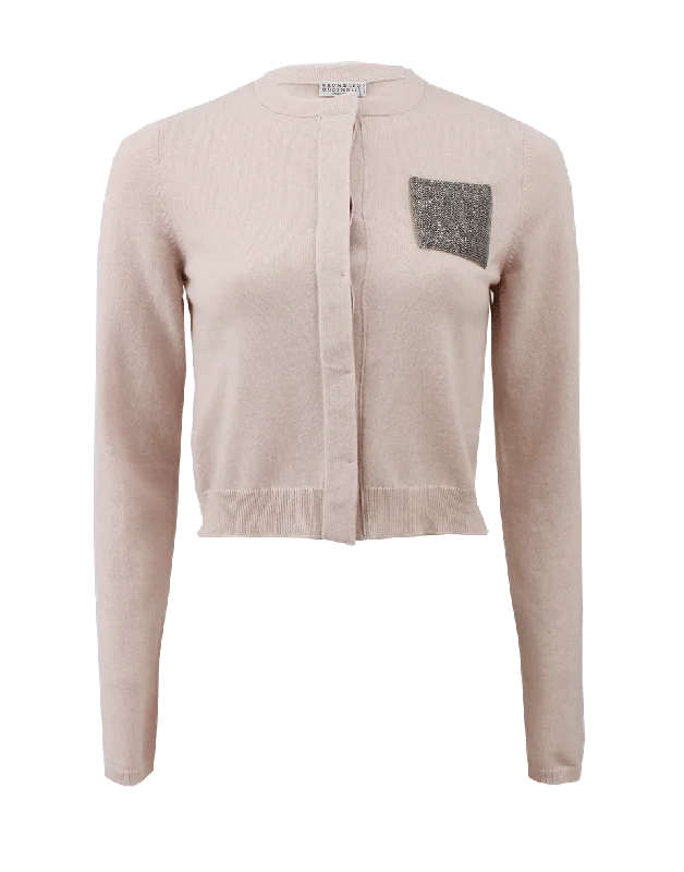 Cropped Monili Pocket Cardigan Cool Women's Distressed