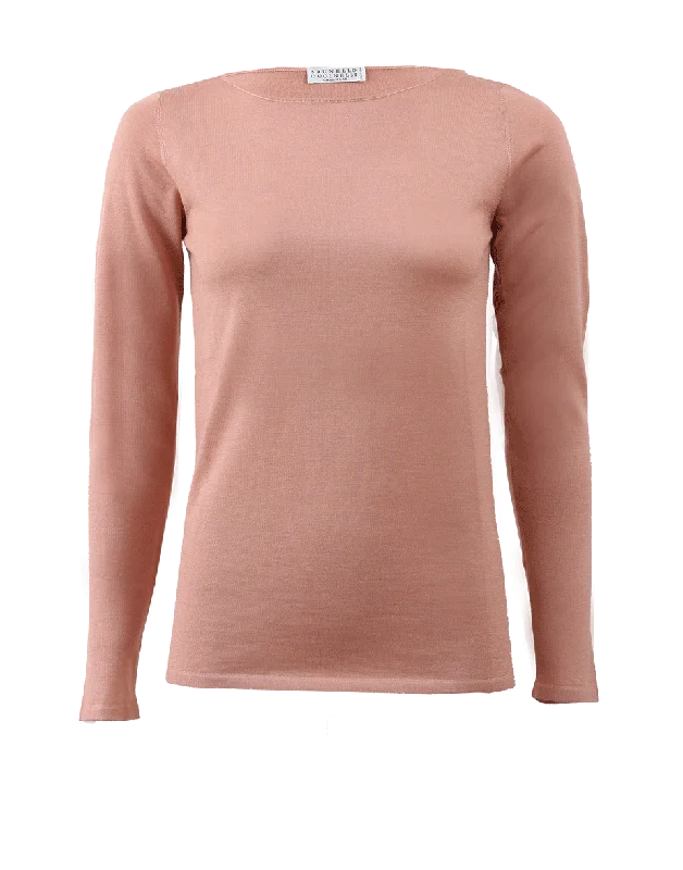 Cashmere Boatneck Pullover