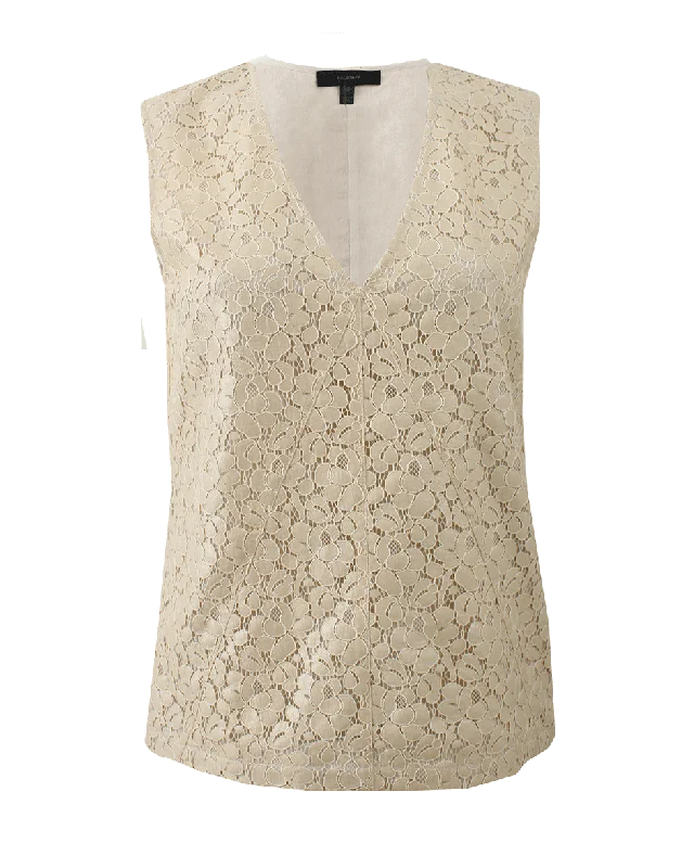 Genevieve Lace Top Vintage Women's 1970S 