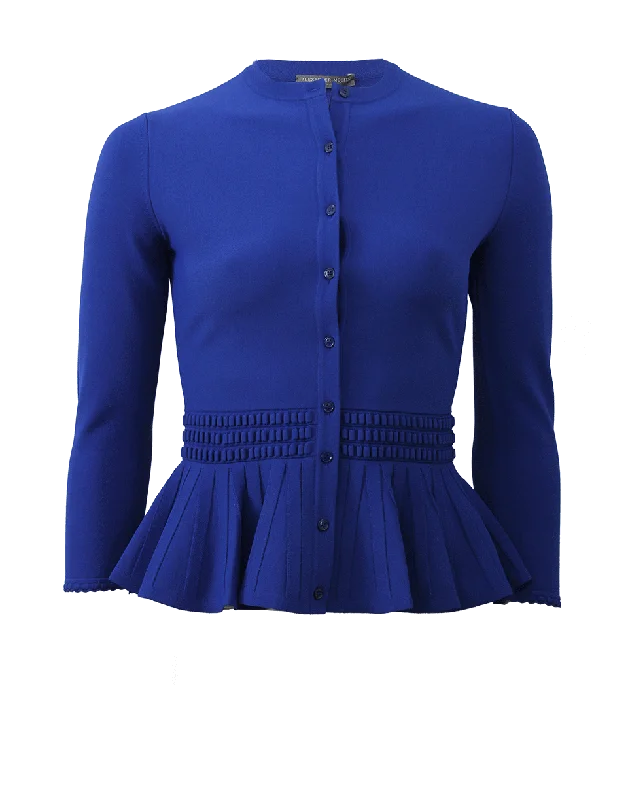 Peplum Cardigan Dapper Women's Bow - adorned