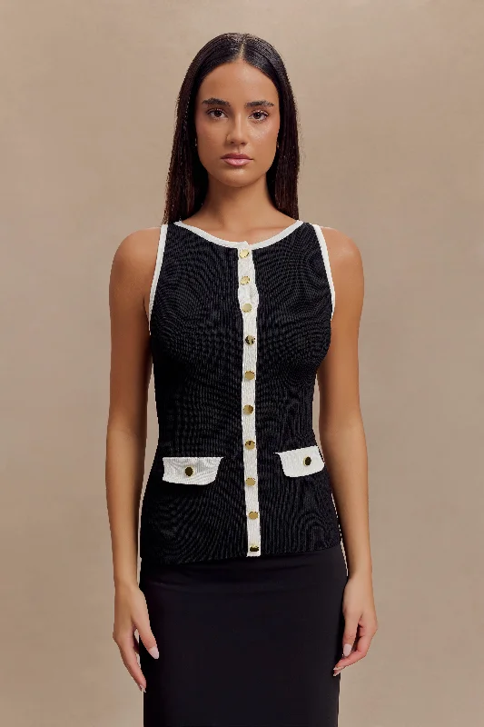 Sawyer Longline Top - Black/White Vacation