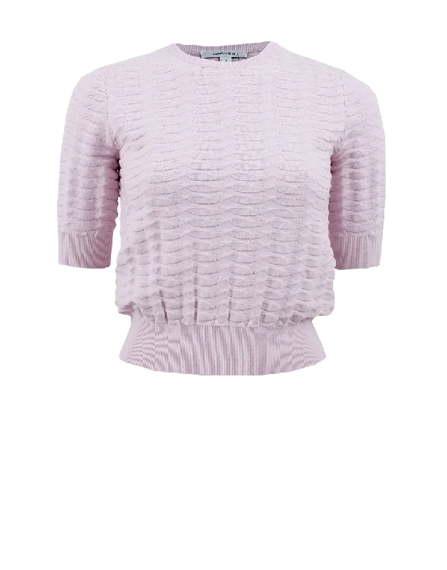 Textured Knit Pullover Stylish Women's Neon
