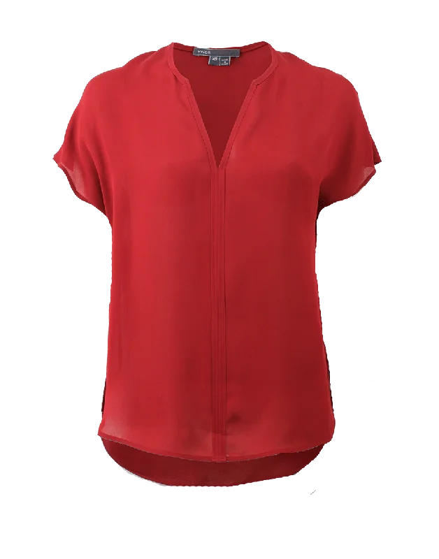 Solid Split Neck Pullover Rugged Women's Outdoor 