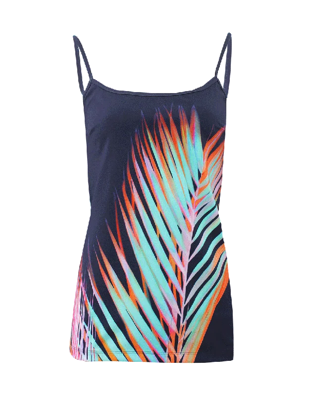 Palm Print Tank Relaxed Women's Beachy