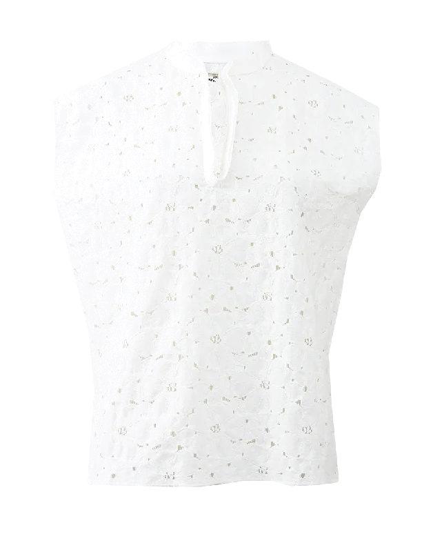 Floral Guipure Top Contemporary 