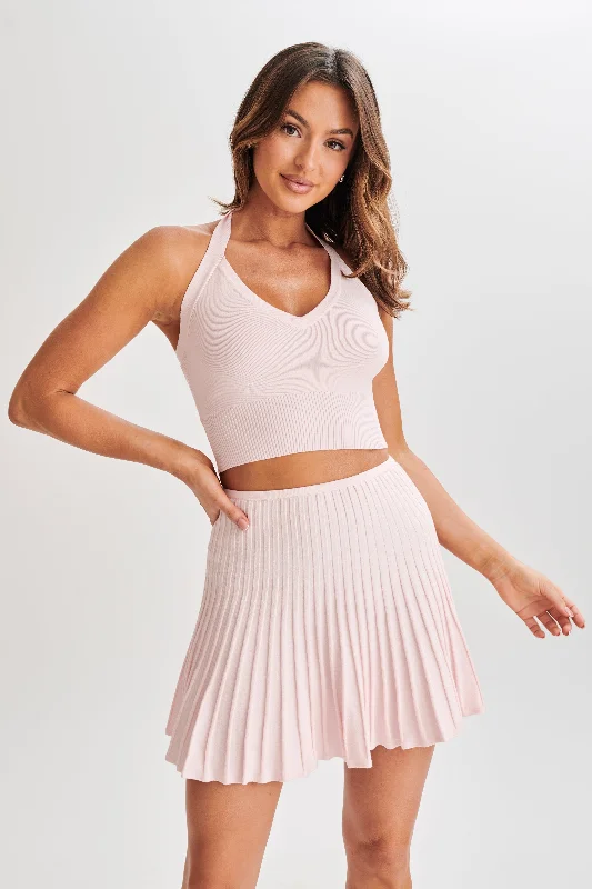 Wendy Halter Knit Top - Fairy Floss Pink Practical Women's Quick - dry