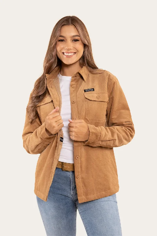 Rosewood Womens Overshirt - Tawny Brown Sporty Women's Athleisure 