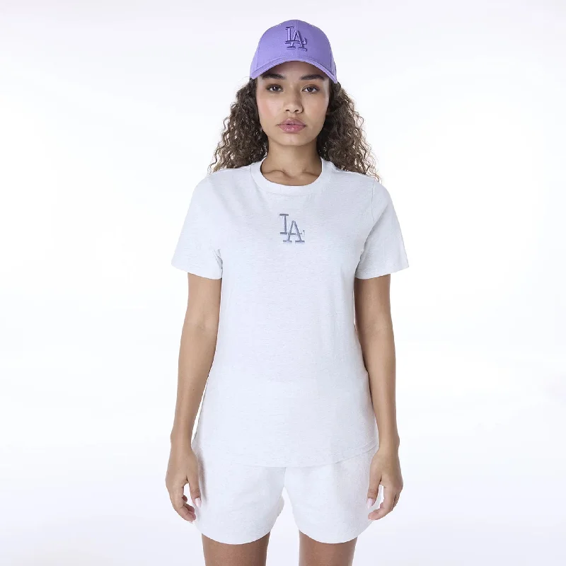 LA Dodgers Womens MLB League Essential Pastel Grey T-Shirt Luxurious Women's High -  end