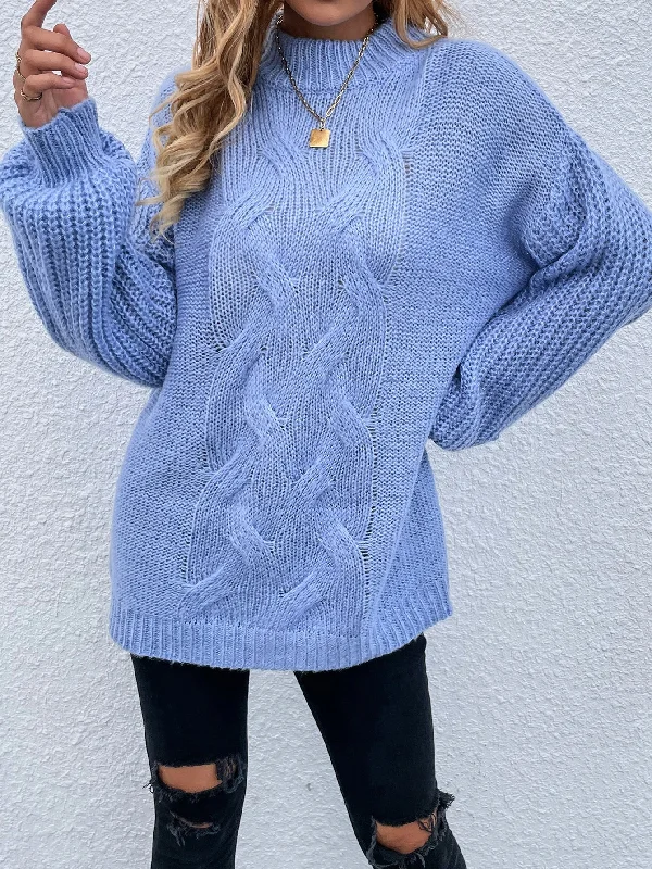 Casual Plain Long Sleeve Stand Collar Long Women Sweater Sophisticated Women's Tailored