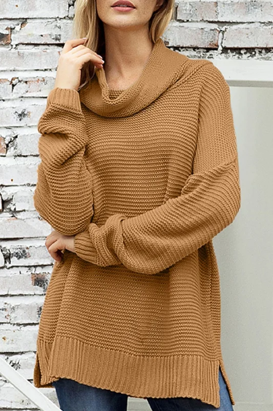 Side Slit Turtleneck Long Sleeve Sweater | Winter Sweater | Sweater Weather