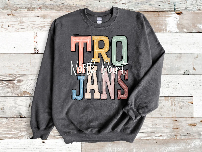 Trojans- North Point Boho Sweatshirt Sporty Women's Athleisure 
