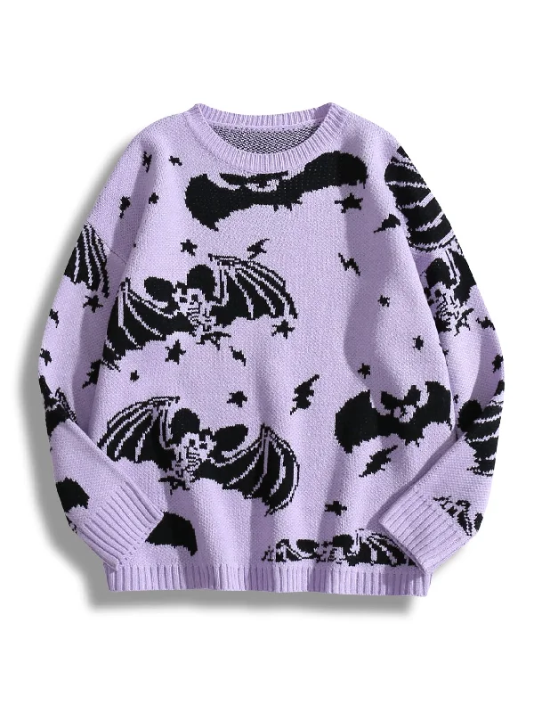 Casual Halloween Long Sleeve Round Neck Regular Women Sweater Classic Women's Tweed