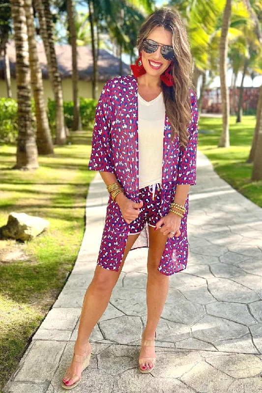 Party In The USA Leopard Kimono Tough Women's Military - inspired