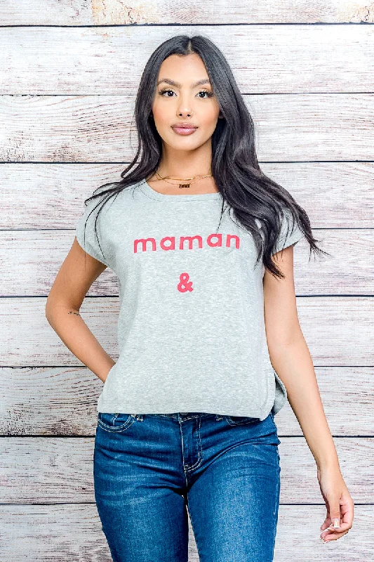 Short Sleeve Graphic Tee (450-00247) Trendy Women's Oversized