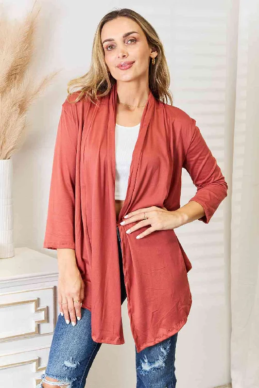 Culture Code Full Size Open Front Cardigan Laid - back Women's Vibe