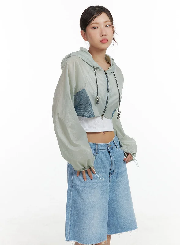 Activewear Hoodie Crop Jacket CL418 Compression