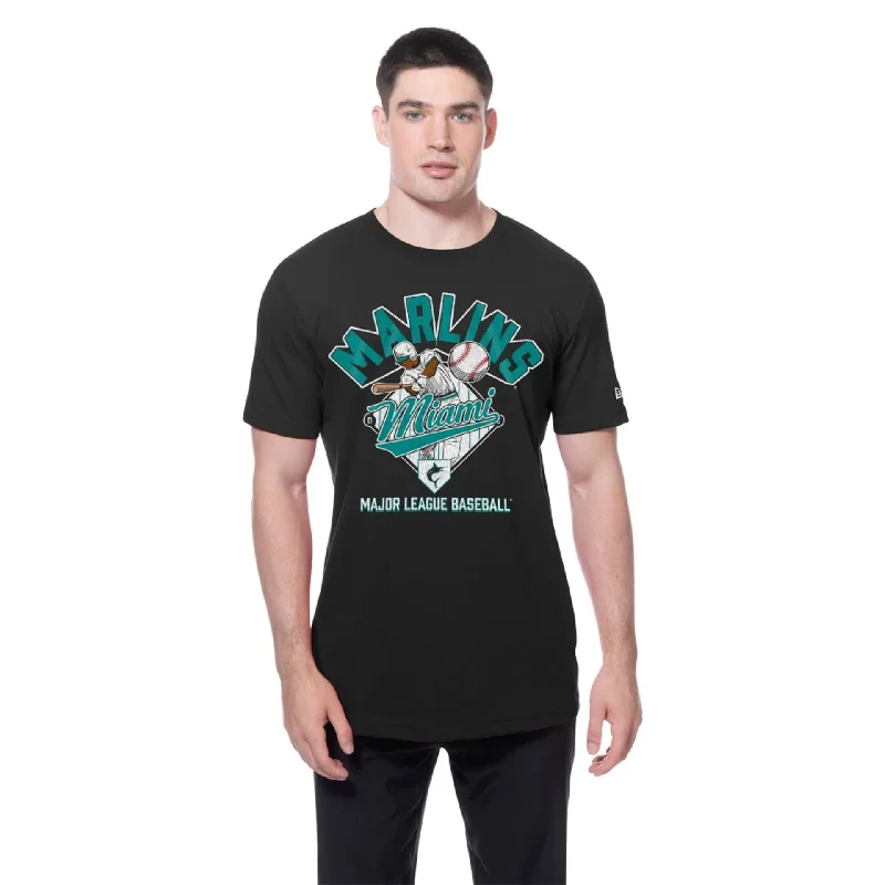 Miami Marlins MLB Batting Practice Black T-Shirt