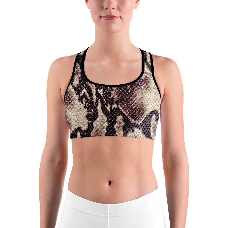 Anaconda Snake Skin Sports Bra Street