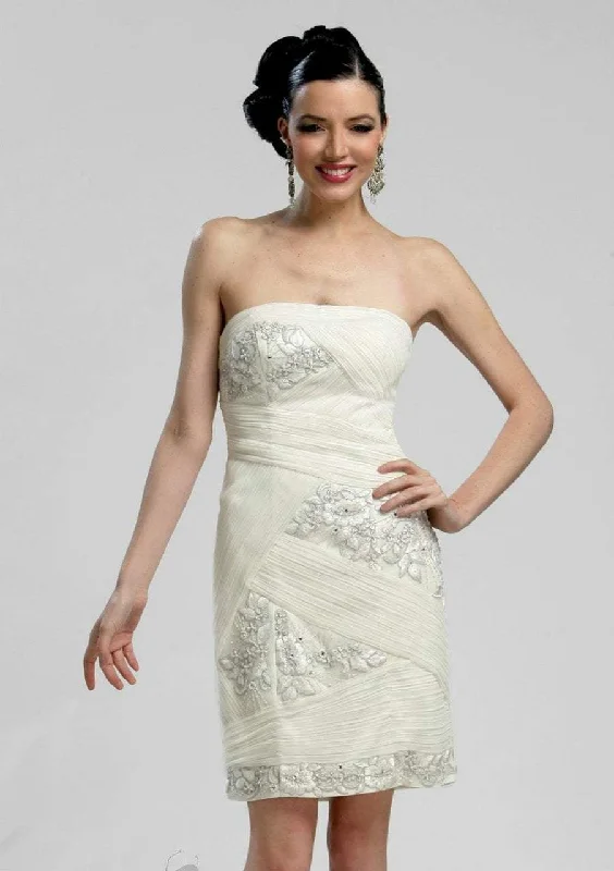 Sue Wong - N3206 Strapless Straight Neck Fitted Dress Relaxed Women's 