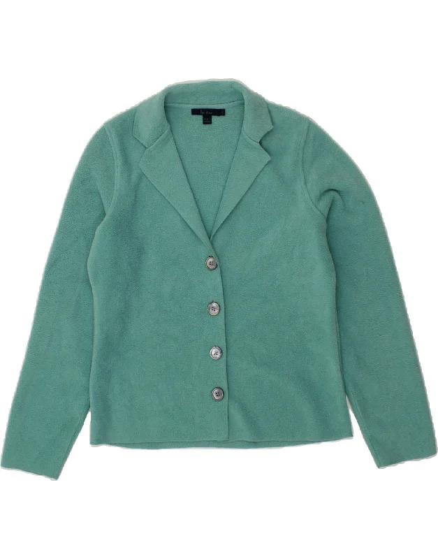 BODEN Womens 4 Button Fleece Blazer Jacket UK 12 Medium Turquoise Sophisticated Women's BODEN Womens 4 Button Fleece Blazer Jacket UK 12 Medium Turquoise Sophisticated Women's