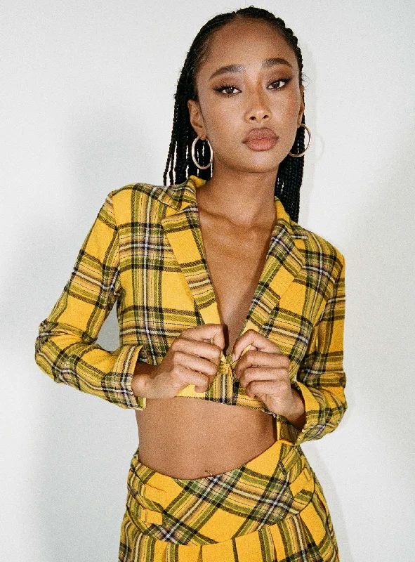 As If Blazer Yellow Laid - back Women's Vibe