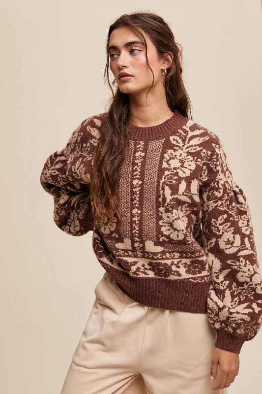 Ana Vintage Flower Sweater Top Cool Women's Skate