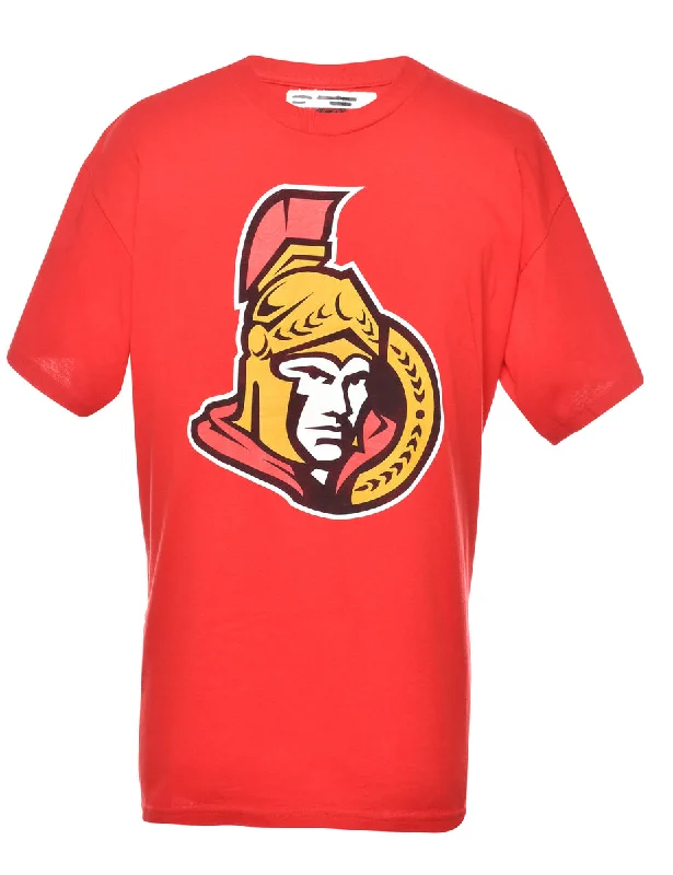 NHL Printed T-shirt - L Hip Women's Urban