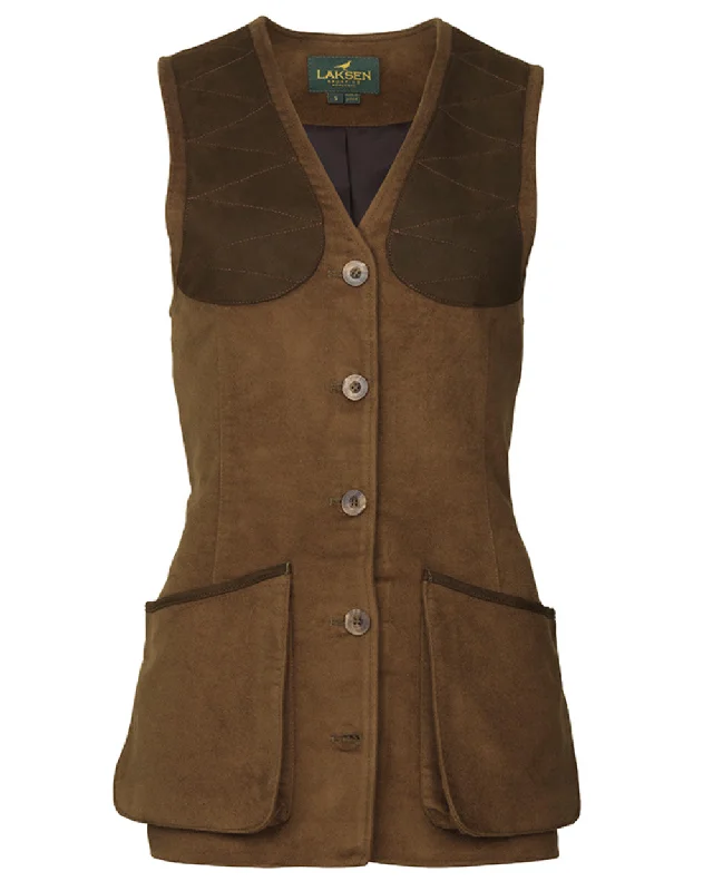 Laksen Lady Belgravia Moleskin Beauly Shooting Vest Refined Women's Classic 