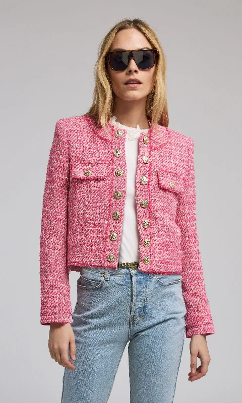 Karson Tweed Blazer Artistic Women's Hand - painted