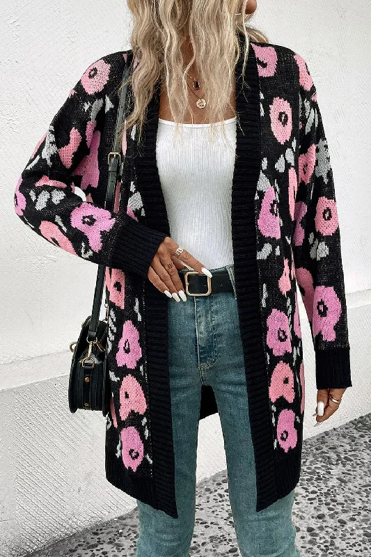 Open Front Longline Cardigan Sophisticated Women's Tailored