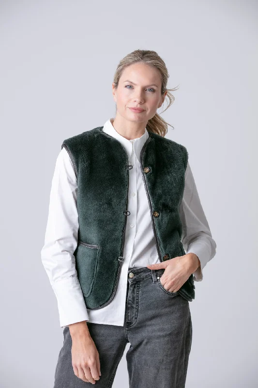 Anais Shearling Waistcoat Disco