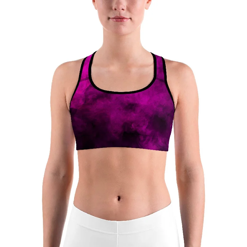 Purple Smoke Sports bra Athletic Women's High - 