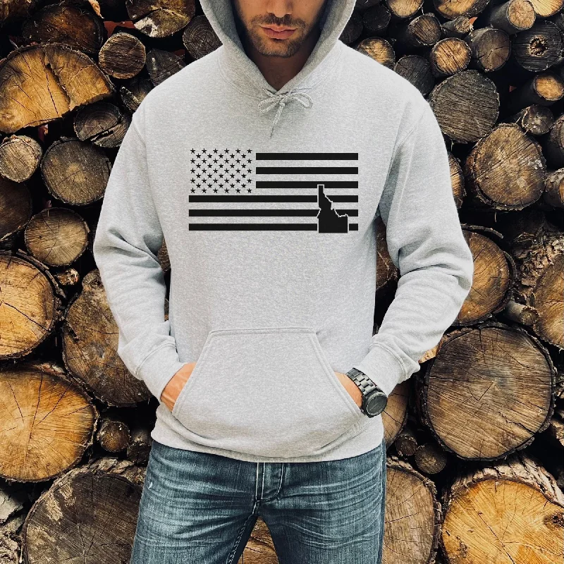Idaho American Flag Sweatshirt - Idahoan Flag Hoodie *UNISEX FIT* Contemporary 