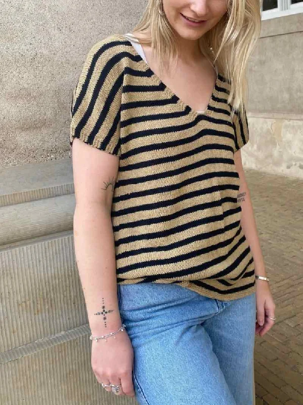 Retro summertop by Önling, 2 color No 21 knitting kit Sleek Women's 