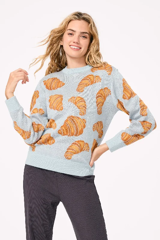 Sweater with Croissants Refined Women's Classic 