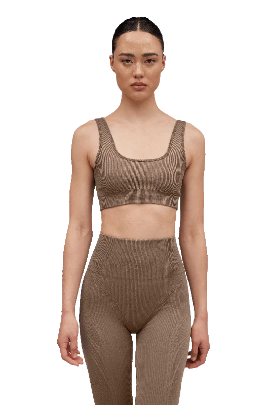 SPORTS BRA SEAMLESS - Tan Vintage