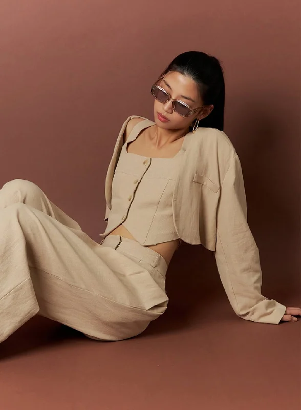 Linen Bolero Jacket IU412 Business