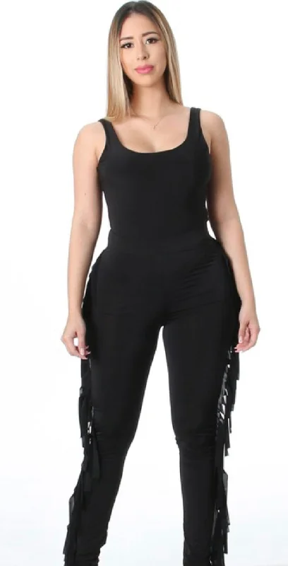 High waisted leggings with ruffles Bohemian Women's Free