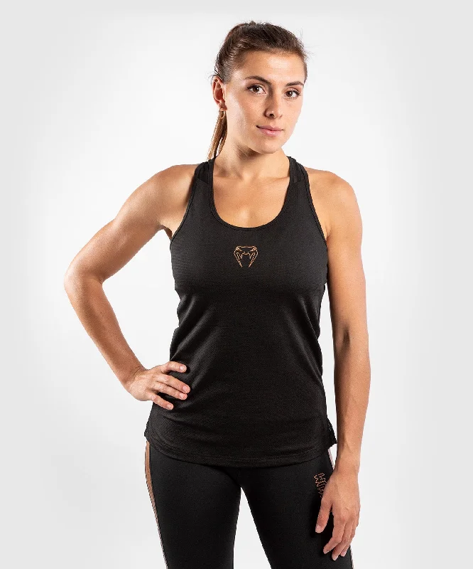 Venum Tecmo Tank Top - For Women - Black/Bronze Earthy Women's 