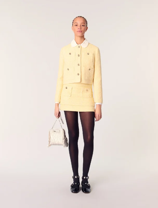 Short Tweed And Lurex Jacket