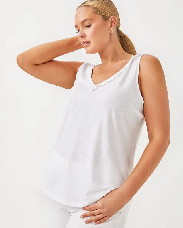 GIGI RUFFLE TOP Sophisticated Women's Tailored