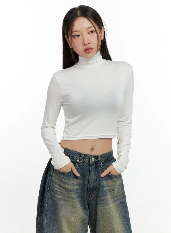 Solid Spandex Crop Top CN412 Classic Women's Tweed