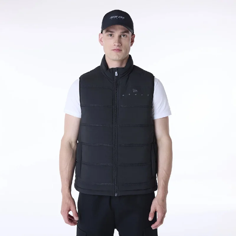 New Era Essential Black Padded Gilet Cashmere