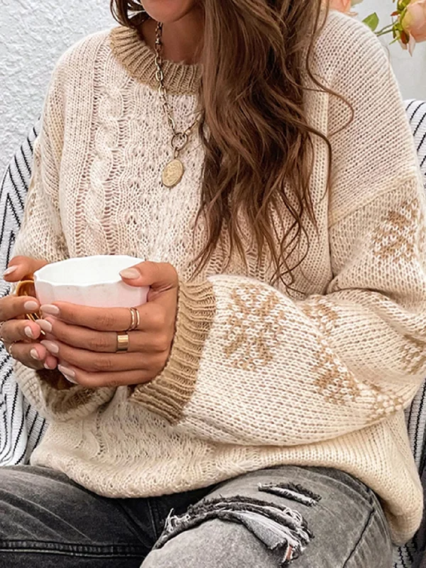 Casual Graphic Long Sleeve Regular Women Sweater Sustainable Organic