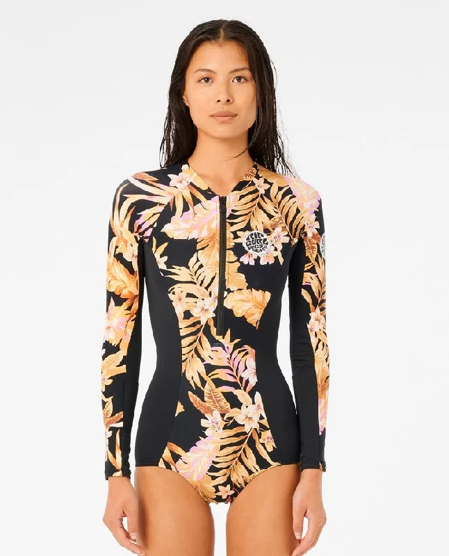 Ripcurl Sunday Swell Long Sleeve 50+ UV Surfsuit Stylish Women's Neon